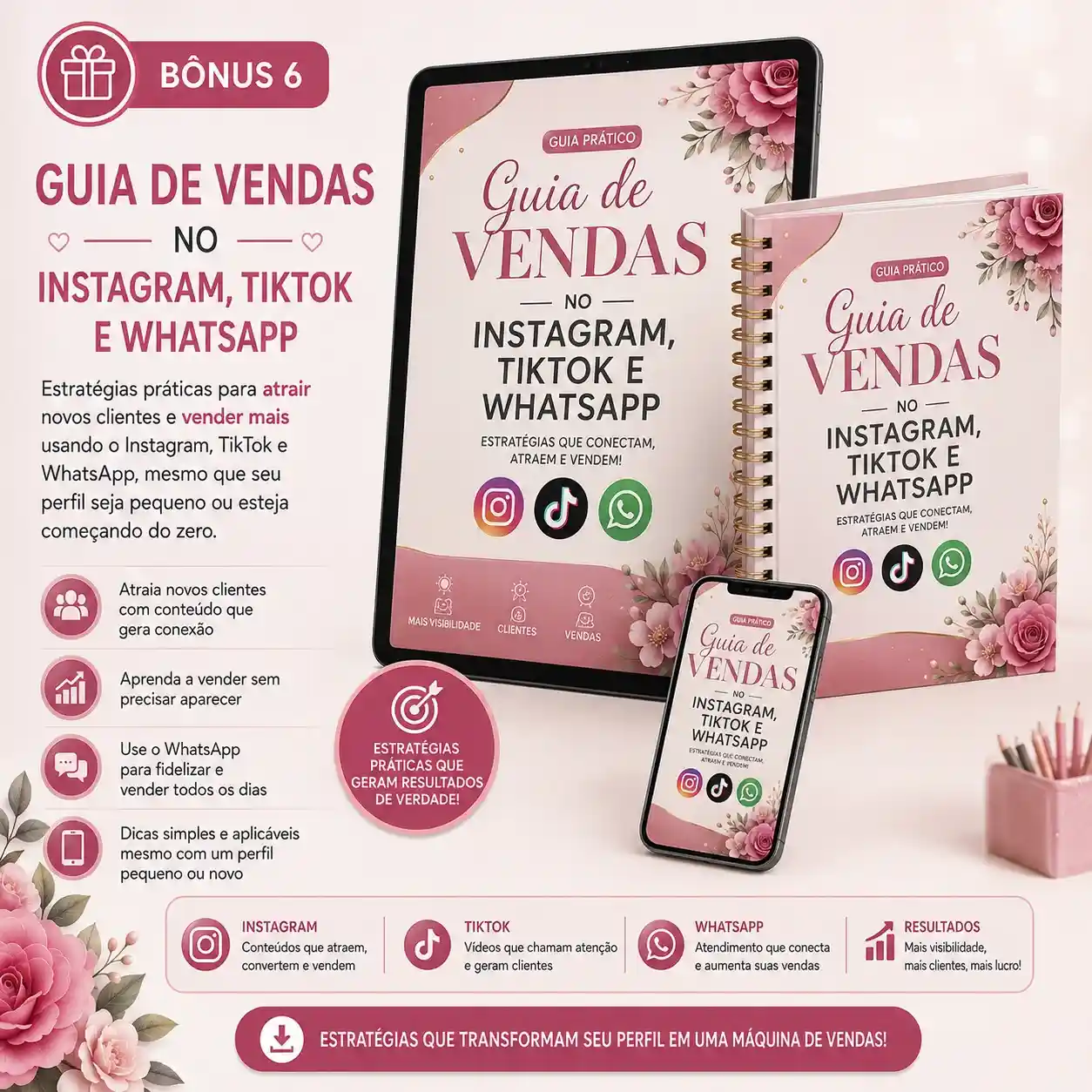Guia de Vendas no Instagram, TikTok e WhatsApp
