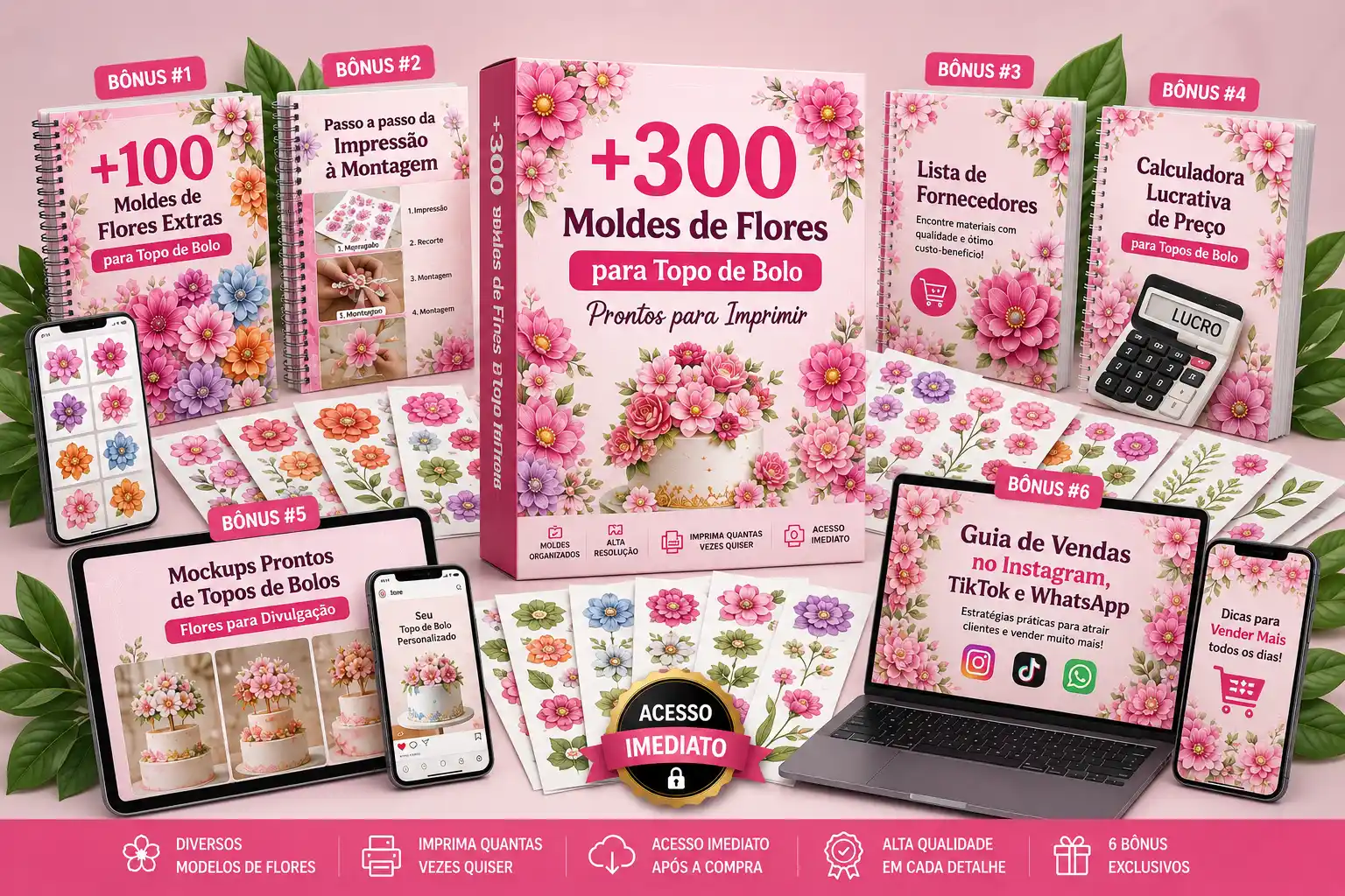 Pacote completo com os 6 bônus exclusivos
